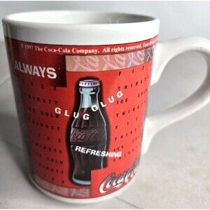 Coca Cola Gibson Mug 1997 Always Refreshing Coffee Cup Vintage